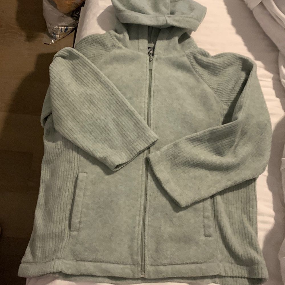 Carolyn Taylor Seafoam Fleece Jacket with Hood Size XL